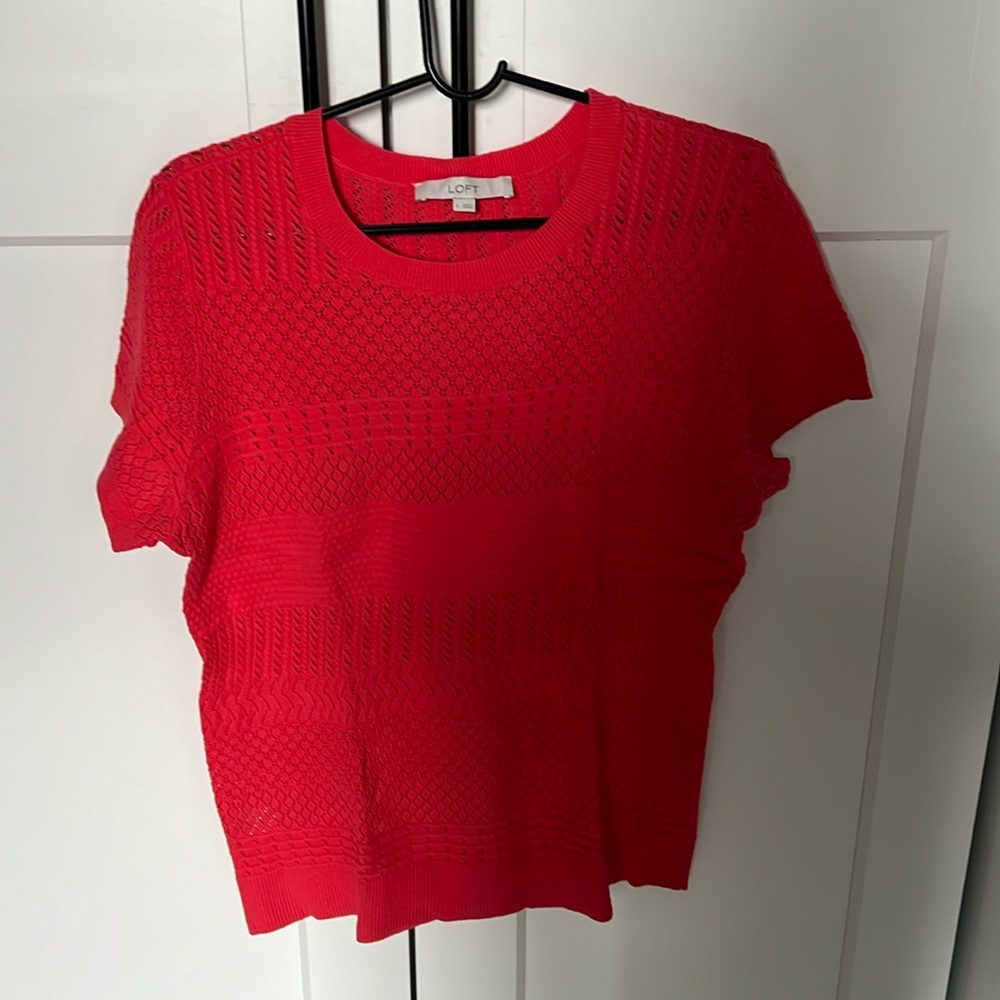 Loft Short Sleeve Knit Top - L